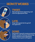 Dog Dental Gel That Cleans Teeth And Freshens Breath All Day For Your Pup With Peanut Butter Flavor 2 Oz 30 Day Supply Easy To Use Gel application instructions