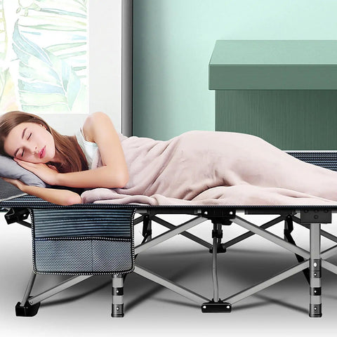 Heavy Duty Folding Camping Cot With Mattress For Adults 2 Pack Portable Sleeping Cot Beds Easy Fold Setup Outdoor Bed
