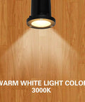 5W In-Ground Well Light Kit With 12 Pack 24V Connectors IP67 Waterproof Landscape Lighting emitting 3000K warm white glow