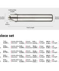 Five-piece DRINYOUNG corner rounding end mill set, HSS, straight shank, 2-flute CNC mold cutters
