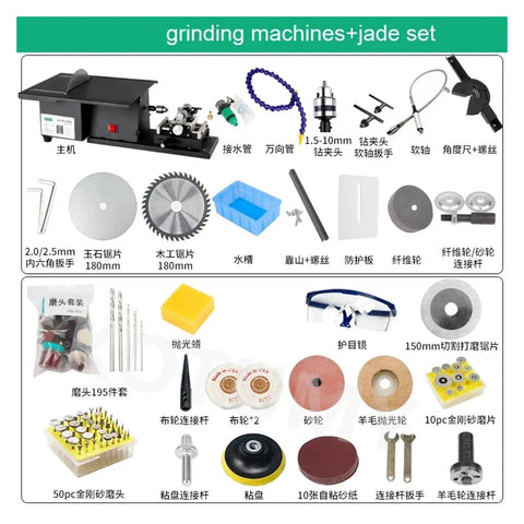 Kickass Heavy Duty Bench Buffer Polisher Slick Multifunction Tabletop Polishing Jade Carving Drill Rig With Juiced 2500w Motor Precision Chuck tools and accessories set