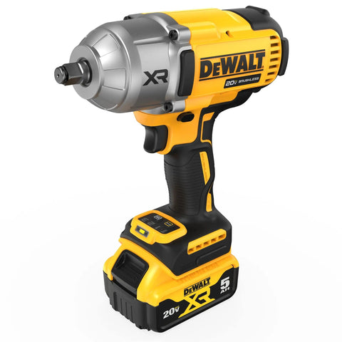 20V Max Cordless Impact Wrench with Hog Ring Anvil, shown upright highlighting brushless design and variable speed trigger