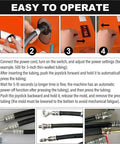 Step-by-step operation guide for Heavy Duty Electric Hydraulic Hose Crimper For Car A/C Piping 1200W Power.