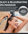 Person using Ion Drops Filtered Shower Head With Handheld, High Pressure Five Spray Modes, Built In Filter Power Wash For Hard Water