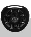 Top view of Universal Black Plastic Drip Tray for Toilet Plungers With Easy Grip Handle Keeps Bathroom Floors Clean Holds Any Style Plunger Heavy Duty Tray for Toilet Sink and Drain No Mess Cleanup
