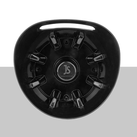 Top view of Universal Black Plastic Drip Tray for Toilet Plungers With Easy Grip Handle Keeps Bathroom Floors Clean Holds Any Style Plunger Heavy Duty Tray for Toilet Sink and Drain No Mess Cleanup