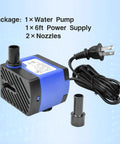Beast Submersible Pump 92GPH 5W Adjustable Flow with power cord and nozzles for fish tanks and fountains