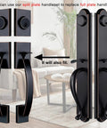 Double Door Handle Set With Keyed Entry And Dummy Handles In Venetian Aged Bronze For Front And Back Doors Adjustable