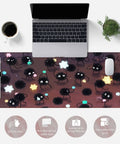 Ultra Large Anime Themed Gaming Mouse Pad With Pom Pom Stars Oversized Desk Pad For Computer Setup Smooth Non Slip Surface 31.5 By 11.8 Inches Stitched Edges Desk Decor For Women And Gamers