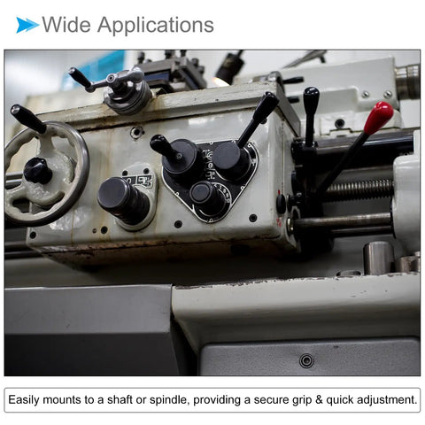 Control panel with Revolving Crank Clamping Handle With M12 Male Thread 160mm Long Arm Handwheel on lathe machine