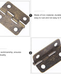 20 Piece Small Iron Folding Hinges For Bird Houses And Jewelry Boxes Rust Resistant And Fade Proof Mini Hinges