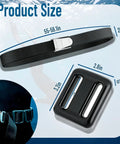 4 Pcs Scuba Weight Belt Set with Coated Lead Blocks and Nylon Belt, 2.2 Lb Total Weight, dimensions labeled for diving use