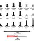 600 Pcs Tiny Screw Assortment Kit For Glasses Electronics Watches And Laptops M2 M2.5 M3, includes screws, screwdriver, cable ties.
