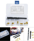 12 Piece M6x1 Thread Repair Kit With Self Tapping Inserts And Drill Bit, Installation Tool For Automotive And Home Appliances, Built Tough Against Vibration, Easy To Use, Durable Metal Repair Set For Stripped Threads, plastic case open