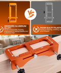 Heavy Duty Door Hinge Jig And Lock Installation Kit With Anodized Aluminum Router Template for 3-5 inch hinges.
