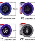 Comparison of carbon fiber brush rollers for Dyson V6, V8, V10, and V11; includes Replacement Brush Roller For Dyson V10 SV12 Vacuum Cleaner Direct Drive, Brush Bar Roller Replacement, Built To Last And Super Easy Install, Premium Durable Build, Plug And Play Upgrade, Compatible With 96956901, 35W 50W Motor.