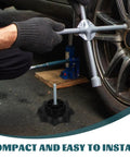 Spare Tire Hold Down Bolt for Secure Mounting and Easy Access, Universal Wheel Carrier Clamp near car tire installation