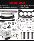 Toyota Corolla 1.8L 2009 2015 Timing Chain Kit With Head Gasket And Water Pump Fits Matrix 1.8L 2009 2014 And Scion XD 1.8L 2008 2014 Includes Head Bolts 13506-0T020 13540-0T020 assembly.