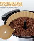 Extra Large Percolator Coffee Filters, 100 Count, Pre-Punched Holes For Even Brew And Faster Extraction in coffee urn