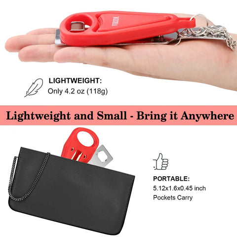 Portable Travel Door Lock No Drill Install Easy To Use For Airbnb And Hotel Rooms Privacy And Extra Safety Solid Removable Door Jammer Latch shown with case