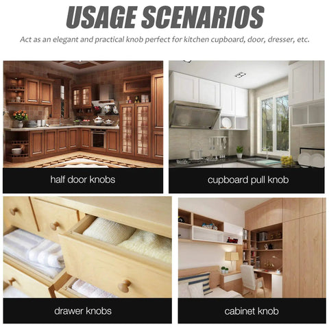 Usage scenarios showing black cast iron cabinet pulls and handles set for doors gates fence garage closet indoor outdoor use.