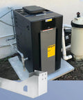 Pool Heater Pilot Mounting Bracket Replacement Part For Gemini Versa RP2100 IID Series beside installed pool heater
