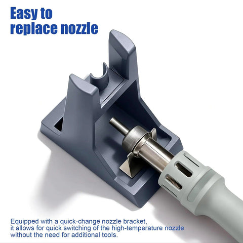 Pro Grade 1000W Hot Air Rework Station nozzle and quick-change bracket for fast desoldering BGA rework PCB soldering