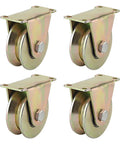 4 Pack 3 Inch V Groove Track Rollers With Bracket, Workhorse Heavy Duty 45 Steel Sliding Gate Casters Wheels For Sliding Doors