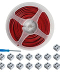 Two Pin 8mm LED Strip Connector With 32.8Ft Wire, Screw Terminal Quick Connectors For 5V 12V 24V COB Tape Light, 15 Pack