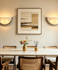 Lifora Hay 2-Light Indoor Wall Sconce 16 inch, Half Moon Wall Light Fixture mounted on a wall in an elegant setting.