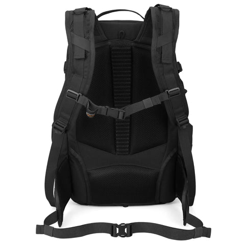 Back view of 35L MOLLE Tactical Backpack For Men Cordura 915D Durable Fabric Heavy Duty Hiking Camping Survival Pack with padded straps