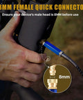 Connecting 8mm quick connector on a 3 Stage PCP Hand Pump For Air Rifles And Airguns High Pressure Up To 4500 Psi 30 MPa