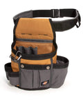 8 Pocket Padded Tool Belt And Utility Pouch With Adjustable 3 Inch Belt Tough As Nails Canvas Build In Tan And Grey Roomy Main Compartment