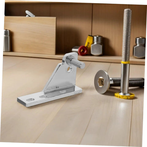 Heavy Duty Refrigerator Door Hinge Set For Commercial Freezers 4 Pieces 8mm Axial Diameter Zinc Alloy Corrosion Resistant And Easy Maintenance For Busy Foodservice Kitchens Built To Last, silver hinge close-up
