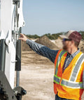 Side view of Joytrace M16-M14 dual-channel adapter kit for mini excavator hydraulics