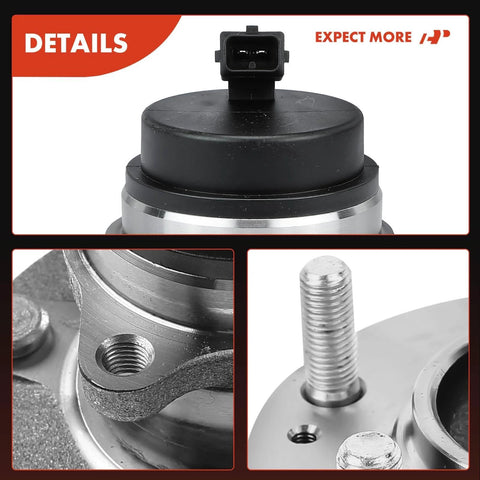 Close-up of Rear Wheel Bearing And Hub Assembly With ABS and 5 Lug for Kia Forte 2010 2013 sedan hatchback Forte Koup 2010 2013