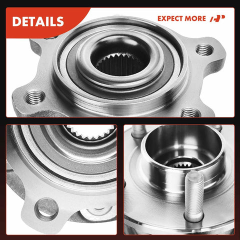 Two Rear Wheel Bearing And Hub Assembly For Ford Escape 2013 2019 And Lincoln MKC 2015 2019 AWD Only With 5 Lug Heavy Duty Set Direct Fit Replacement
