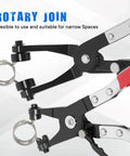 4 Piece Long Reach Hose Clamp Pliers Tool Set With Premium Hard Case For Automotive Radiator Hose Clamp Remover Flexible Wire Pliers design