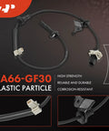 Pack Of Two Front Abs Wheel Speed Sensors Straight Up Direct Fit Upgrade For Smooth Rides Rock Solid Durability No Hassle Swap For Acura Tlx And Honda Accord Drivers - detailed view of sensors with connectors and durable material.