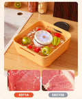 Produce Cleaner For Fruits And Veggies Upgraded Washing Device with Vortex Water Flow in use on kitchen countertop.