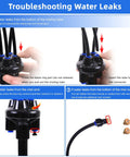 Troubleshooting water leaks in Outdoor Patio Misting System With Adjustable Five Point Seven Five Foot Spray Stand and 26.5 ft Line