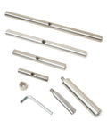 Straight Tool Rest Set For Wood Lathe With 4 6 9 12 Inch Tool Rests Interchangeable Five Eighth Inch And One Inch Stems Nickel Finish