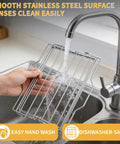 Stainless Steel Roasting Rack For 9x13 Inch Pan With V Shaped Design Adjustable Turkey Rack Keeps Food Elevated For Better Airflow