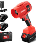 21V Cordless Leaf Blower With Dual 4.0Ah Batteries, Brushless Motor, Turbo Power for Quick Yard Cleanup, handheld design