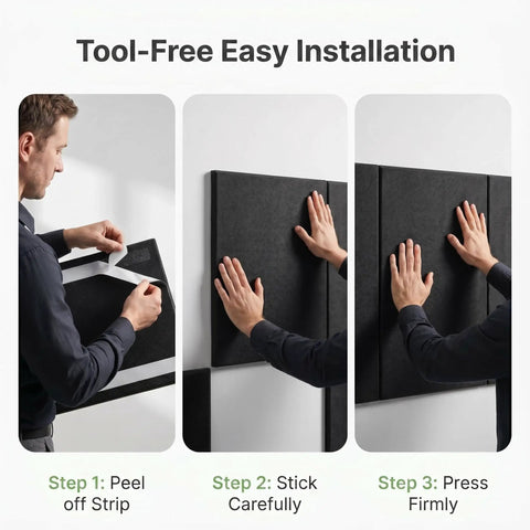 Tool-free installation of Kickass Quality Golf Wall Padding Panels Premium 20 X 20 X 2 Inch High Density Foam Blocks.