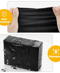 Hands stretching Self Seal Poly Mailers 14.5 X 19 Inch 100 Pack Tearproof Shipping Bags with water-resistant feature shown.