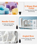 Three In One Pro Grade Foam Cutter Kit with U Shape Blade Cutter, Needle Cutter, and Angled Bow for Styrofoam carving.