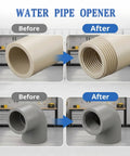 3Pc PVC Pipe Threader Kit For 1/2 Inch Up To 1 Inch Plastic Tubing, showing before and after threading results.