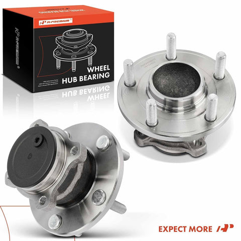 Rear Wheel Bearing And Hub Assembly Set For Mazda 3 2004 2008 Non ABS 5 Lug Models Dual Pack High Load Capacity Kit