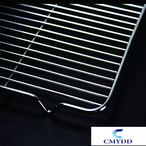 Close-up view of steel oven rack compatible with Whirlpool range 24 by 15.7 inches replacement WPW10256908 W10256908 1 pack